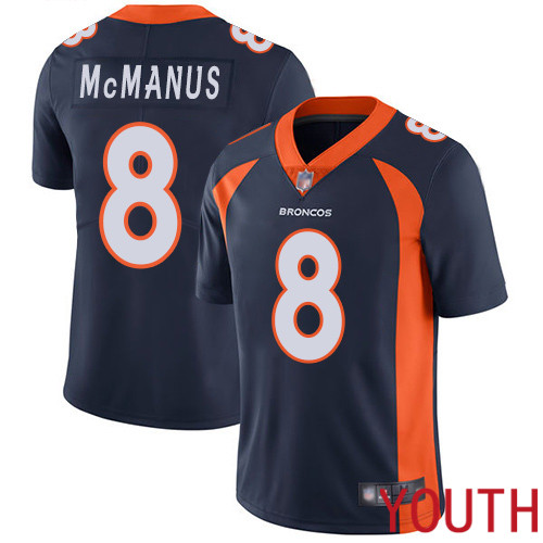 Youth Denver Broncos #8 Brandon McManus Navy Blue Alternate Vapor Untouchable Limited Player Football NFL Jersey